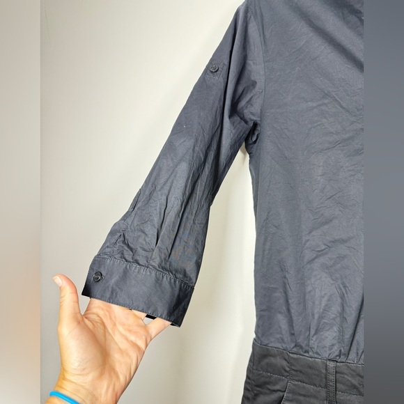 Theory Black Cotton Collared Romper Sz 6 photographer, hostess, blend - Picture 6 of 9